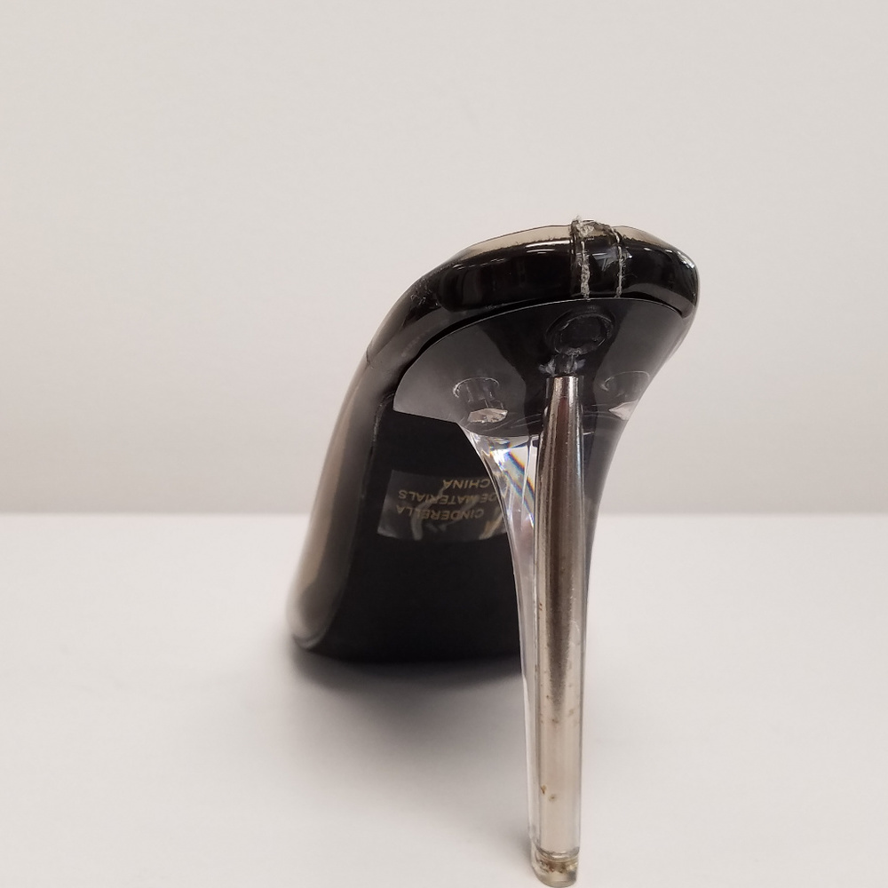 Cape Robbin Cinderella Black Mule Lucite Mule - Picture 4 of 7